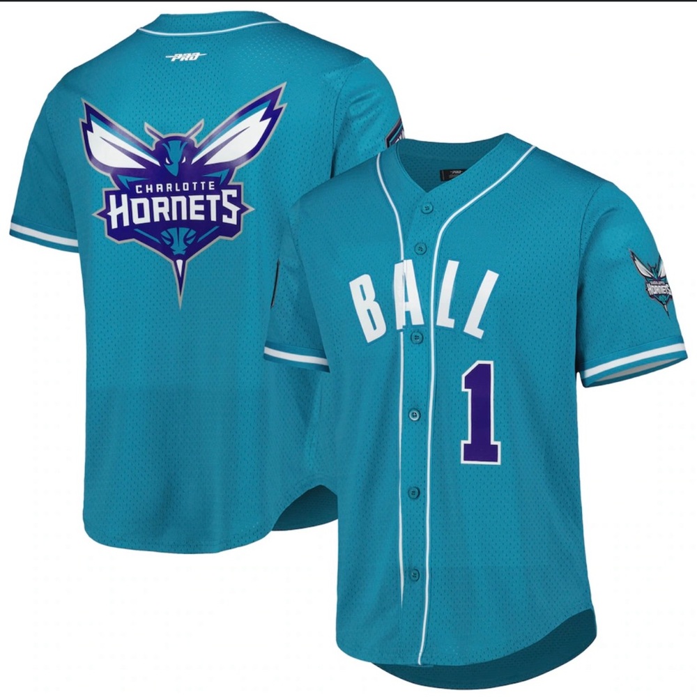 Pro Standard LaMelo Ball Charlotte Hornets Capsule Player Baseball Style Jersey